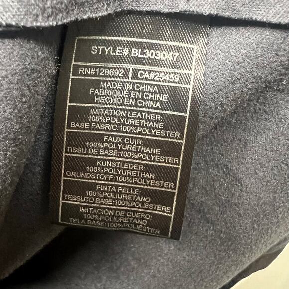 STEVE MADDEN Faux The Record Short High Rise Elastic Waist Black Womens Size L - Picture 6 of 7